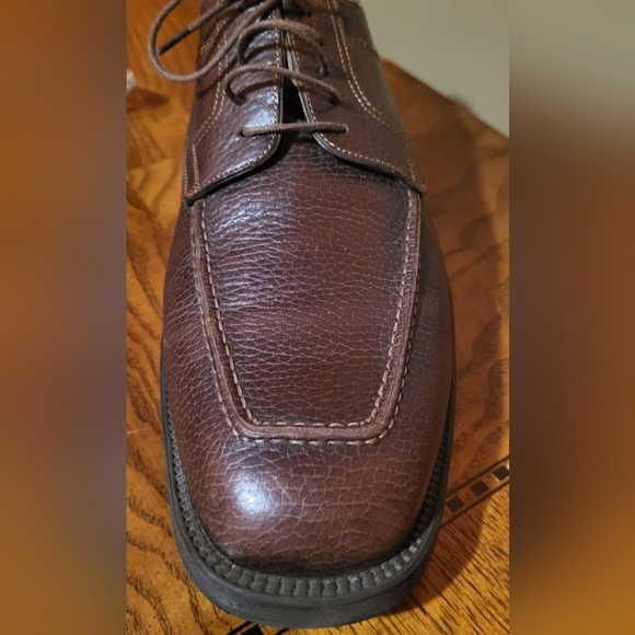 Santoni Brown Leather Oxford Shoe Men's Size 8.5 Made In Italy - Picture 9 of 15